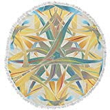 Kess InHouse Angelo Cerantola Feel It Beige Pattern Round Beach Towel Blanket Kess InHouse Angelo Cerantola Feel It Beige Pattern Round Beach Towel Blanket